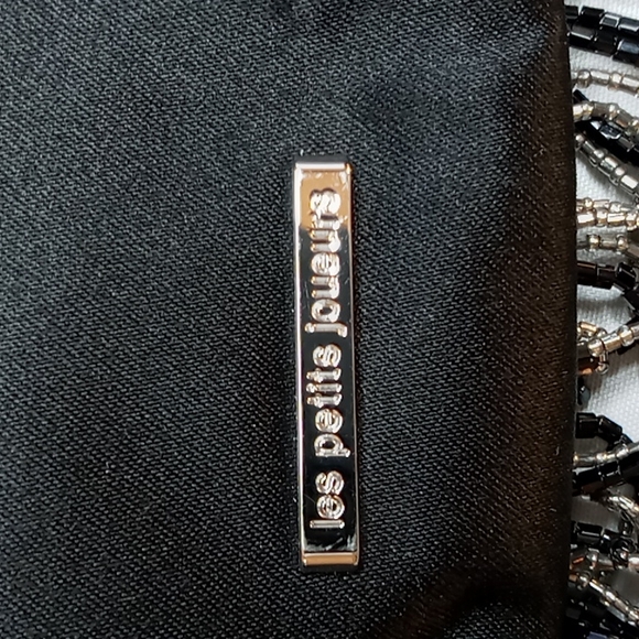 Les Petits Joueurs Crystal Beaded Sac With Removable Chain Satin/Leather - Picture 4 of 12